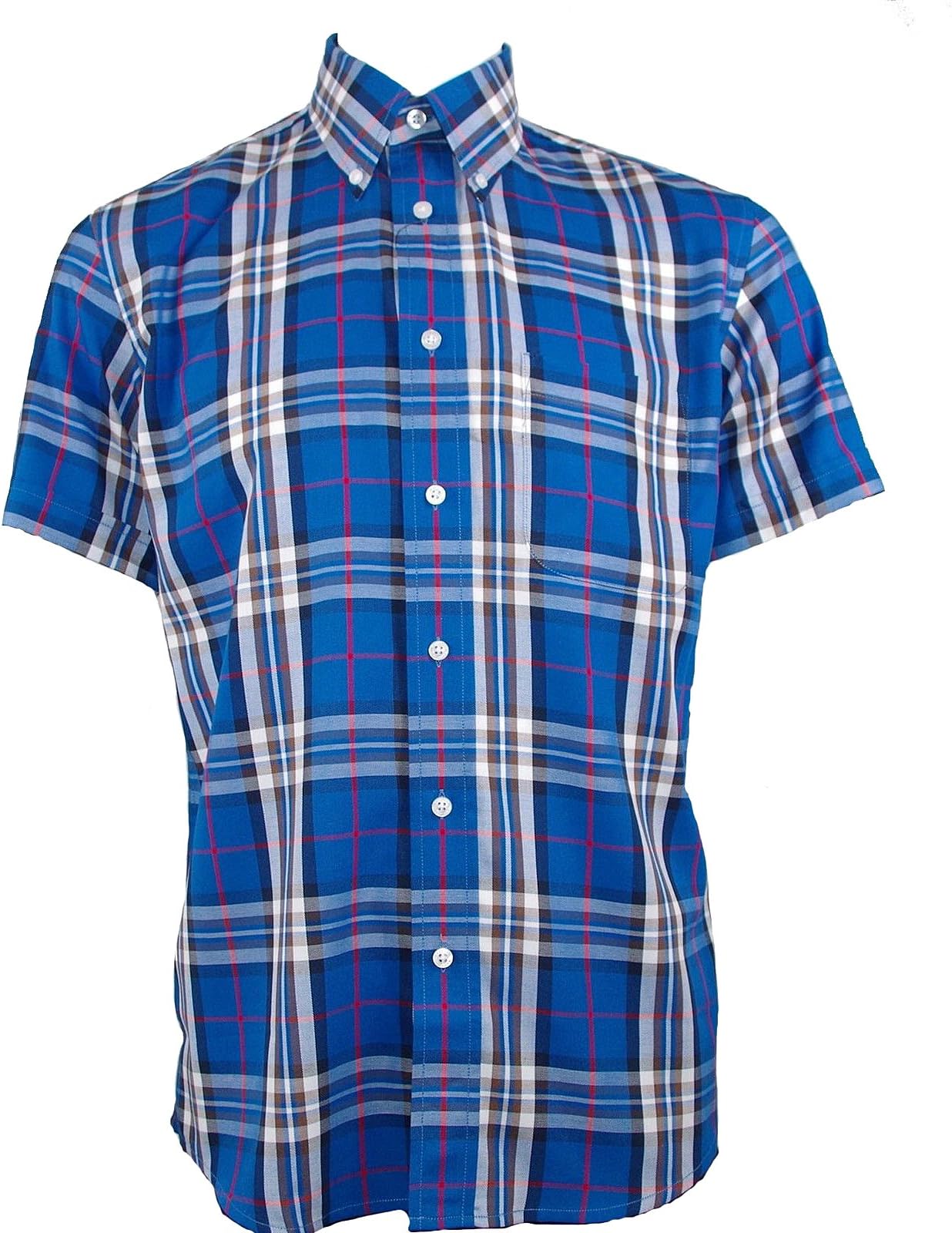 Warrior UK Men´s Short Sleeve Retro Button-Down Shirt Jones Skin Mod Punk