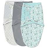 SwaddleMe by Ingenuity Original Swaddle, 100% Cotton, Improves Sleep & Calms Startle Reflex, 0-3 Months, 3-Pack - Our Tall Fr