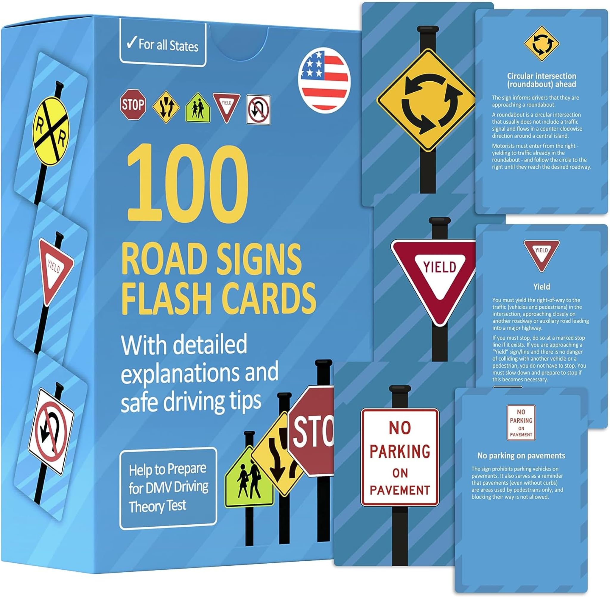 Photo 1 of Road Signs Flash Cards - DMV Permit Test Flash Cards