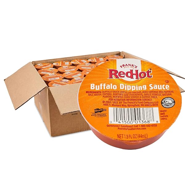 FRANK’S REDHOT BUFFALO DIPPING SAUCE, SINGLE-SERVE DIP CUPS,...