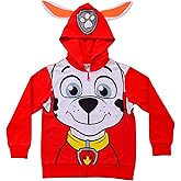 Paw Patrol Nickelodeon Marshall, Rubble or Chase Boys Zip Up Hoodie for Toddler and Little Kids