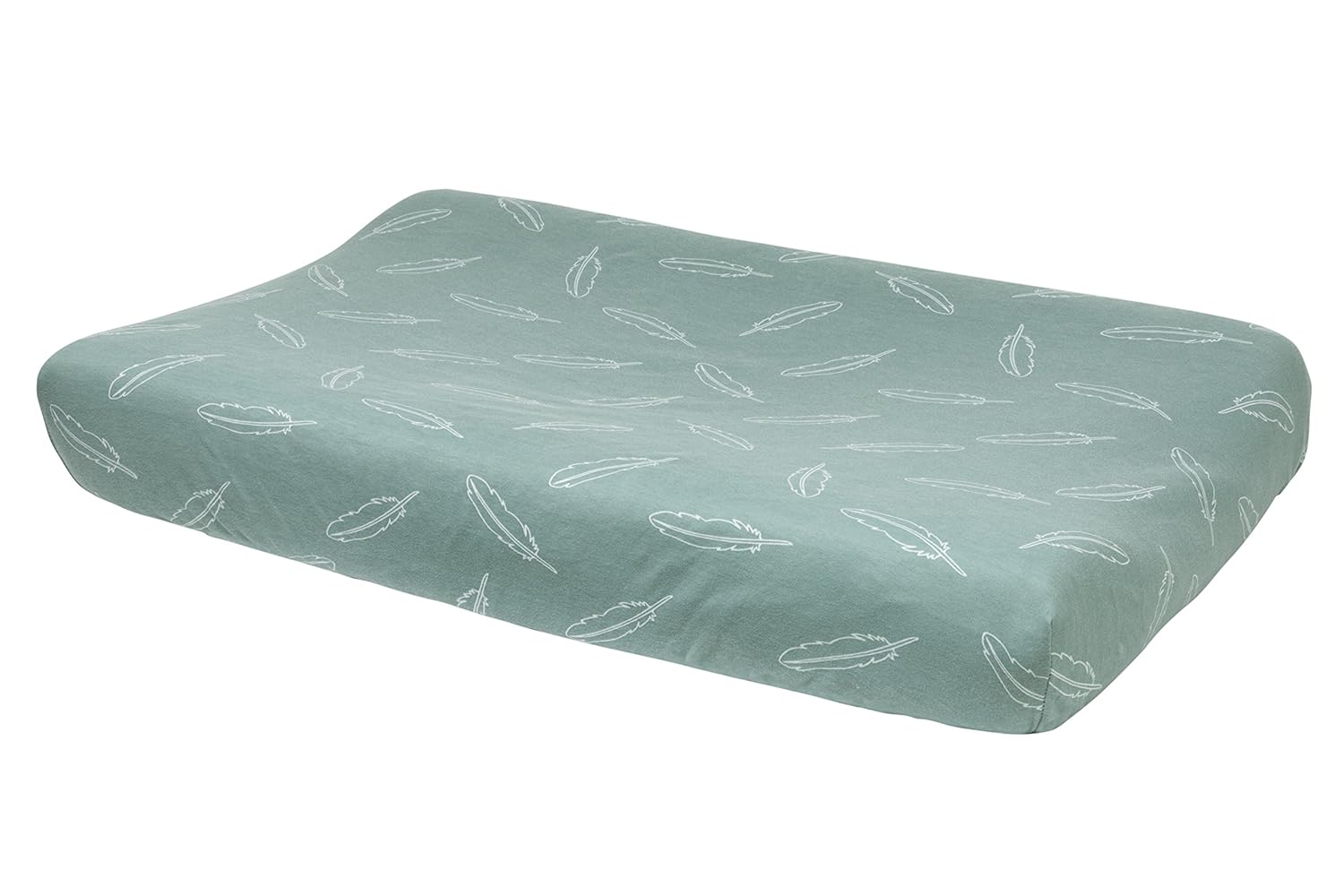 Meyco 516151 Wickelauflagenbezug 2-Keil Federn jade, türkis 50x70cm