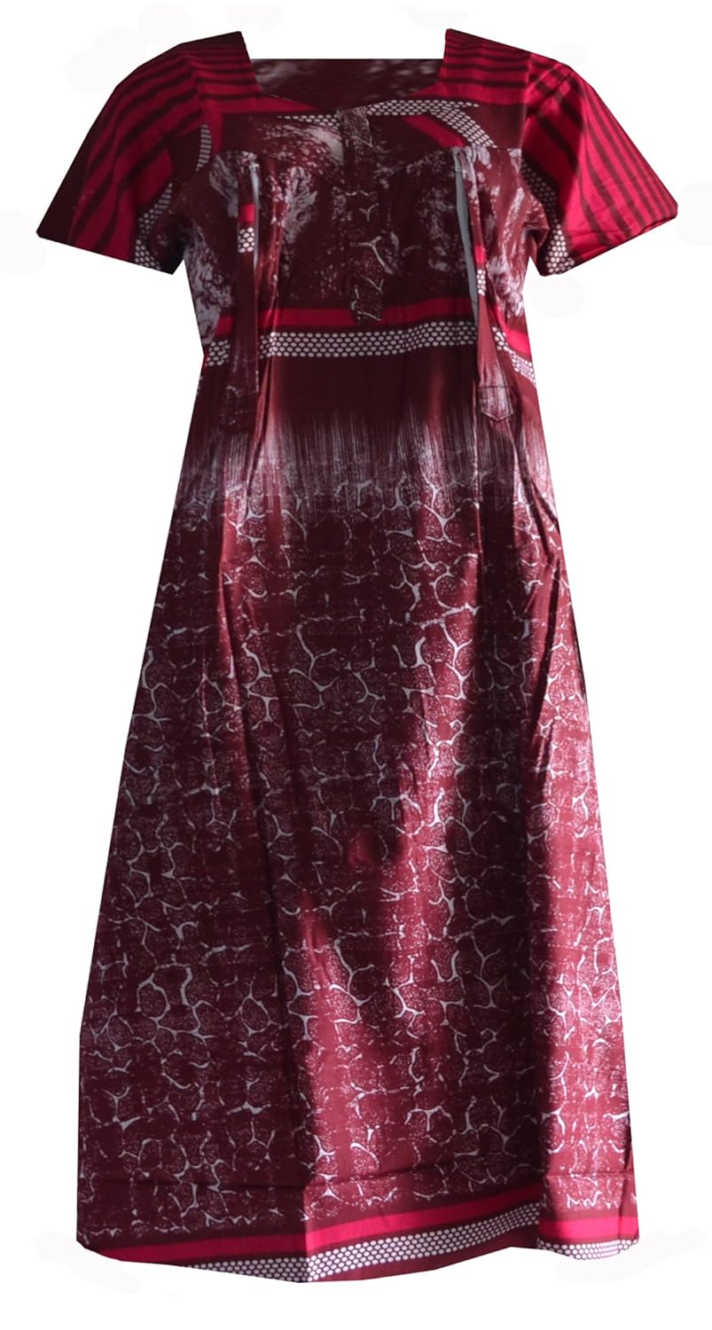 jisb maternity feeding cotton nighty with zips