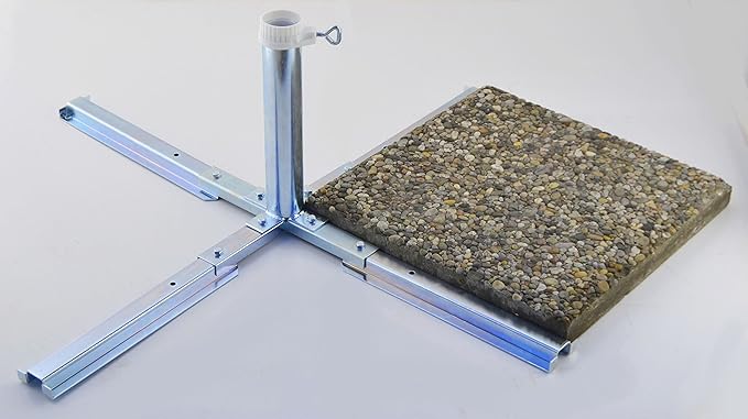 Platten - schirmständer - aus 4 mm Ø DEUTSCHEM STAHL - BIS 55 mm Ø -GALVANISCH VERZINKTER SCHIRM PLATTENSTÄNDER STABIELO aus 