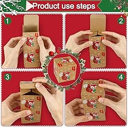 ONESING 24 Pcs DIY Christmas Advent Calendar Boxes