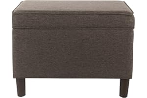Spatial Order Home Decor | Dinah Collection Modern Storage Ottoman | Ottoman with Storage for Living Room & Bedroom (Chocalate Brown)