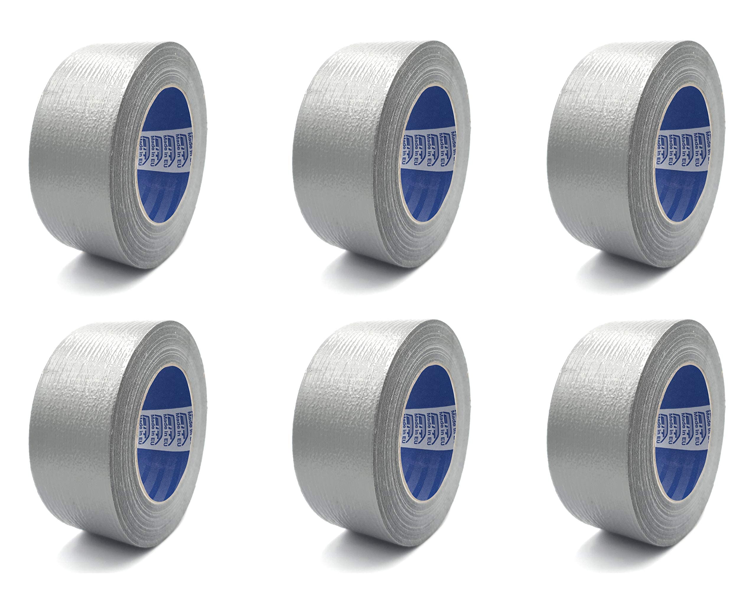 ACIT Duct Tape Cloth Tape, pack of 6, 50mm x 25 meters, waterproof, for repairs and DIY, insulation
