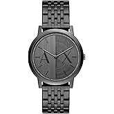 Armani Exchange A|X Men's Watch with Two-Hand Analog Display and Stainless Steel or Leather Band, Watch for Men