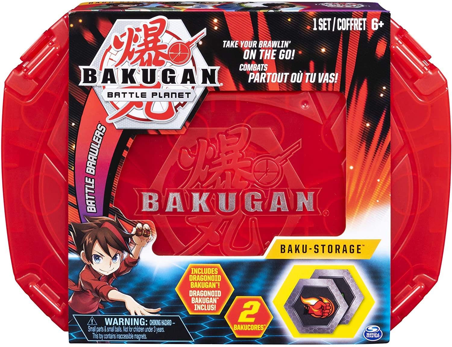 BAKUGAN Baku-storage Case Collectible Action Figures, with extra Basic Ball (Dragonoid (Red)), for Ages 6 and Up