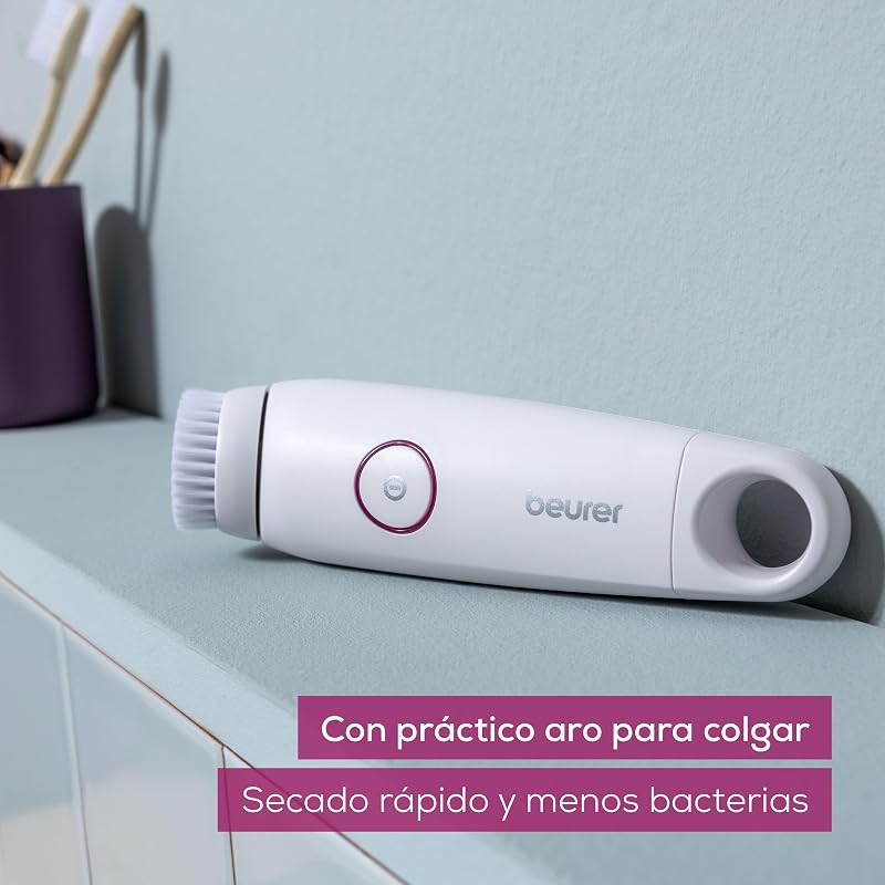 FC 45 cepillo limpiador facial eléctrico, limpieza profunda para una piel visiblemente suave y luminosa, rotación de 2 niveles, para todo tipo de piel, resistente al agua, blanco