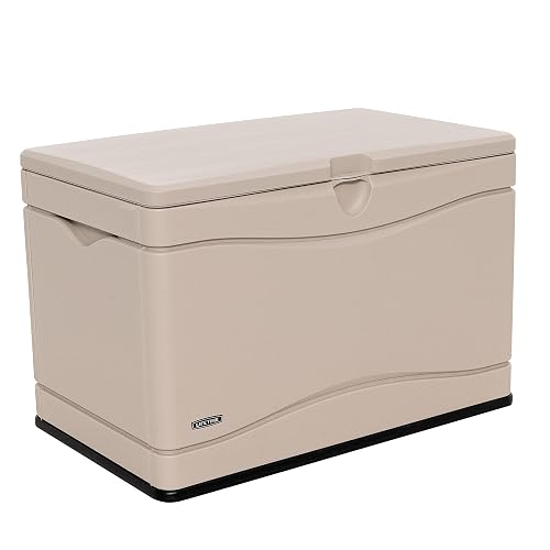 Sand Storage Box LIFETIME 60059 Black Bottom & Desert (Tan) Sides and Lid Outdoor ...
