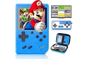 YELLAMI Retro Handheld Game Console with 400 Classical FC Games-3.0 Inches Screen Portable Video Game Consoles with Protective Shell-Handheld Video Games Support for Connecting TV & Two Players