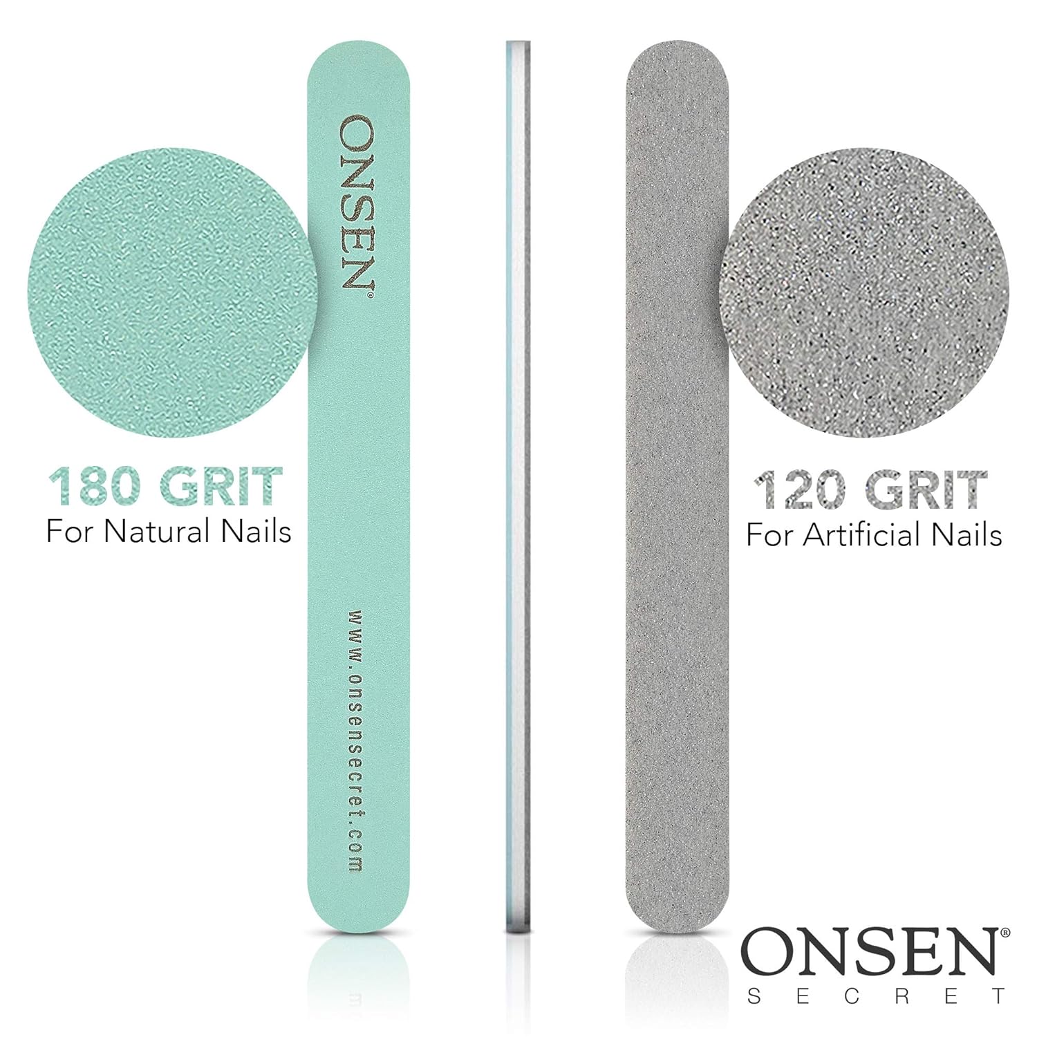 Onsen Japanese Nail Buffer and Shine Kit - Professional Nail File, 3-Way Nail Buffer Block with Free Replacement Pads and Nail Strengthening Cuticle Cream for Healthy Nails, Travel Size Nail Care Kit : Beauty