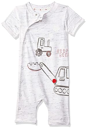 Baby Boys Regular fit Romper Suits (SA555-1_Grey_0-3 M)