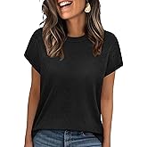 Sampeel Short Sleeve Sweaters for Women Crew Neck Summer Tops 2026 Trendy Beach Vacation Clothes Business Casual Outfits