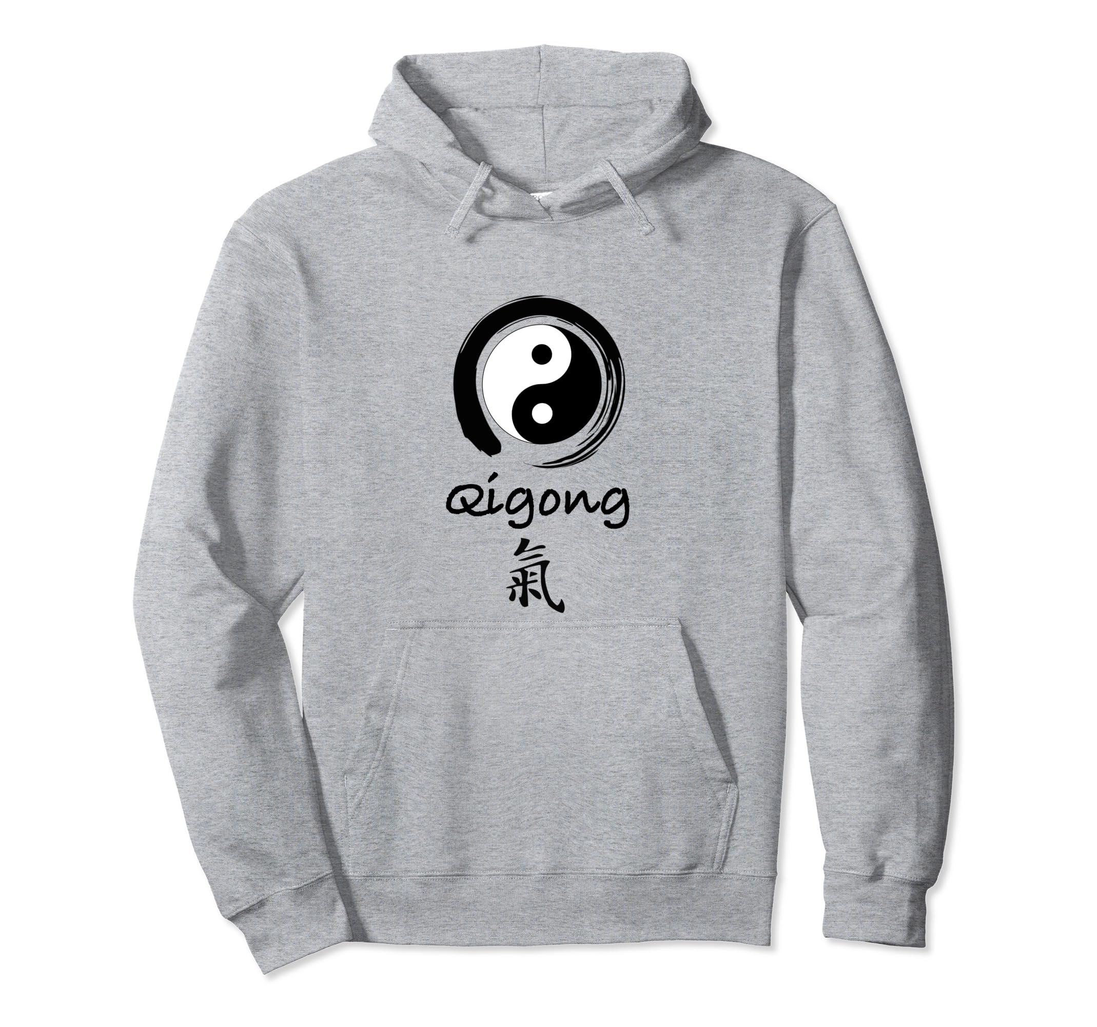 Qigong Beginner / Classic Qigong Calligraphy Qi Kanji Design Pullover Hoodie