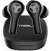 Treblab WX8 - True Wireless Earbuds with Pure Sound, Soft Silicone Ear Buds, IPX8 Waterproof, 28H Play, Wireless Charging, Noise Reduction Touch Control, In-Ear Bluetooth Headphones for Sports Running