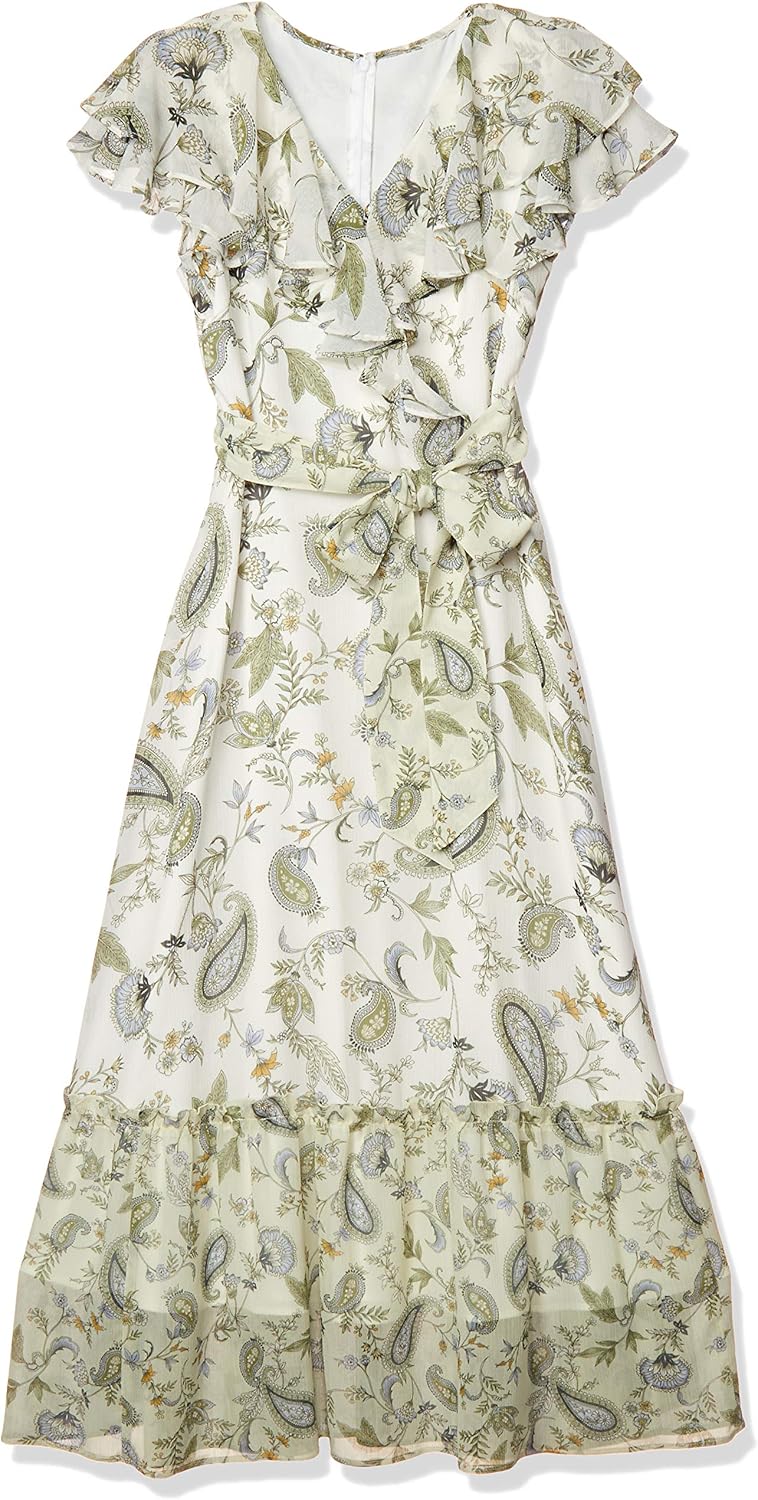 Amazon グレースコンチネンタル ワンピース サラサペイズリープリントワンピース レディース キナリ 日本 36 日本サイズ7 号相当 ワンピース チュニック 通販
