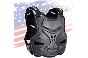 StarknightMT Motorcycle Chest Armor Lightweight Adult Men Motocross Chest Protector, Adjustable Body Armor Vest for Motocross Riding Road Racing Cycling Skiing Skating Easy-wear​​ Chest Guard