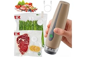 Compact Vacuum Sealer for Food, Powerful Seal Meal Saver Handheld Portable Vacuum Sealer Machine for Food Storage