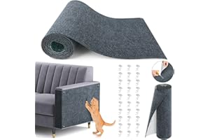 Vokvaktak Cat Scratch Couch Furniture Protector, 78.7" x 15.8" Self-Adhesive Cat Scratch Mats, Trimmable DIY Cat Scratcher Pa