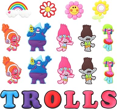 crocs rainbow letters