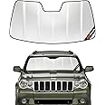 Pigenius Windshield Sun Shade for 2008-2010 Jeep Grand Cherokee. Front Window Sunshade with Storage Bag