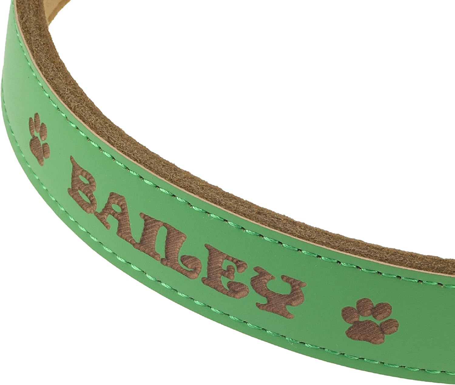 Custom Catch Personalized Dog Collar - Engraved Soft Leather in XS, Small, Medium or Large Size, ID Collar, No Pet Tags or Embroidered Names : Kitchen & Dining
