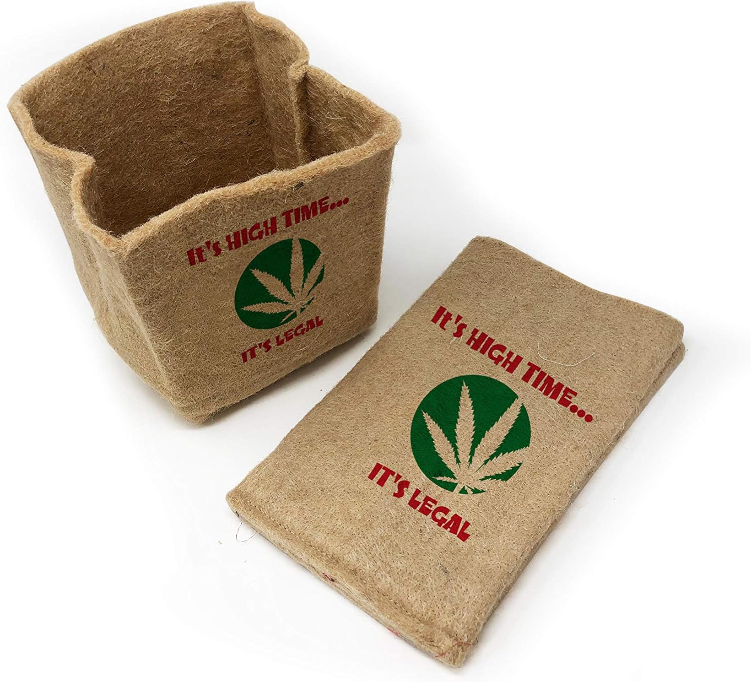 Organic Jute Grow Pot 2.5 Gallon Fabric Grow Bags, Eco