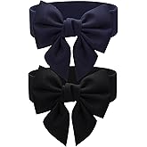 Skicuff 2 Pcs Women's Vintage Bowknot Belt with Elastic for Dresses Stretch Cinch Belts Dress Party Accessories