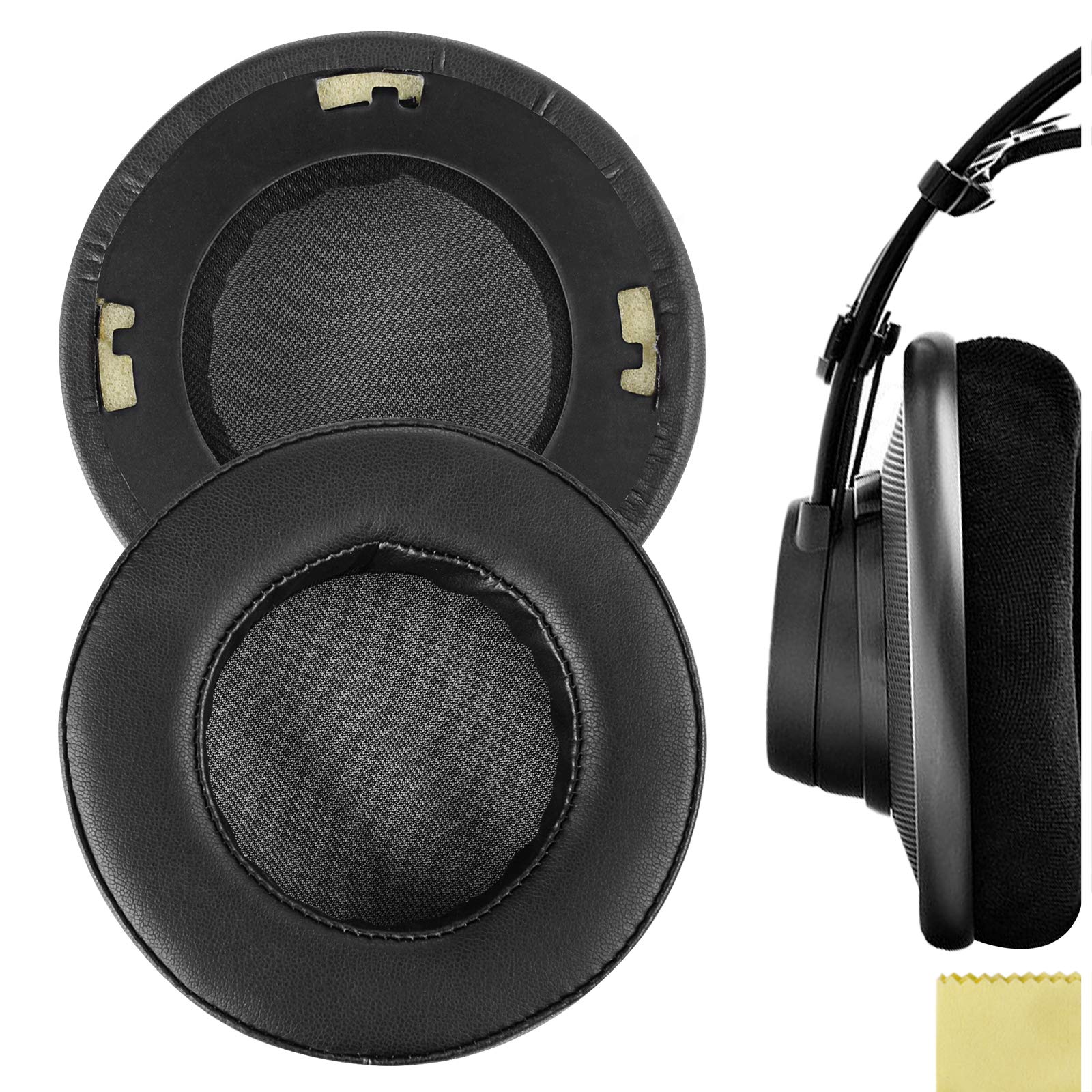 Geekria Replacement Ear Pads Compatible with AKG K701, K702, Q701, Q702, K601, K612, K712, K400, K500 Headphones, Ear Cushions (Black)
