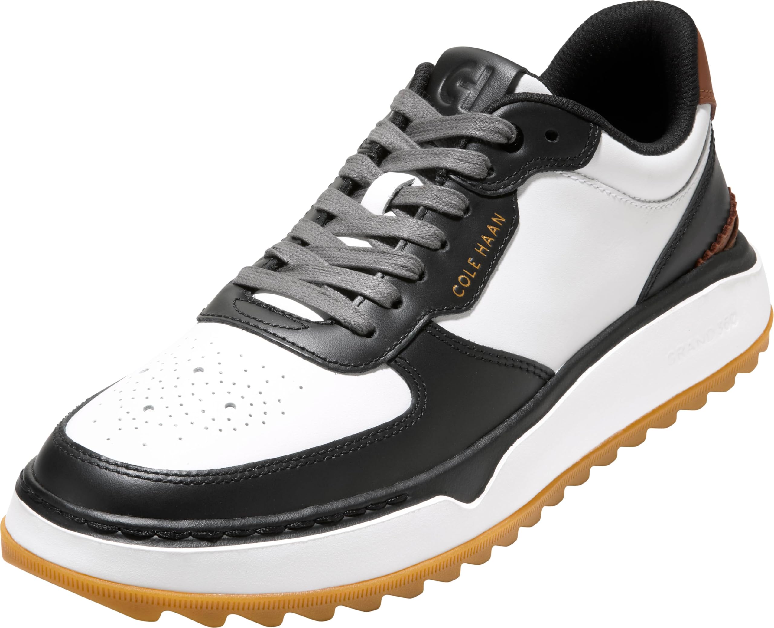 Cole Haan Men’s Golf Shoes – Grandpro Crossover Golf Sneaker, White/Black/White Waterproof, 11-M US