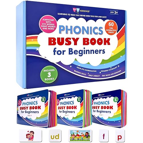 KIDDIEWIZE Learn to Read Phonics Busy Book for Beginning Readers ...
