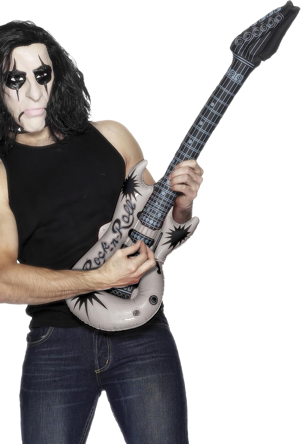Smiffys Inflatable Guitar, Assorted 99cm / 39in, 1970's Disco Fancy Dress, Adult Dress Up Accessories Halloween - Image 4