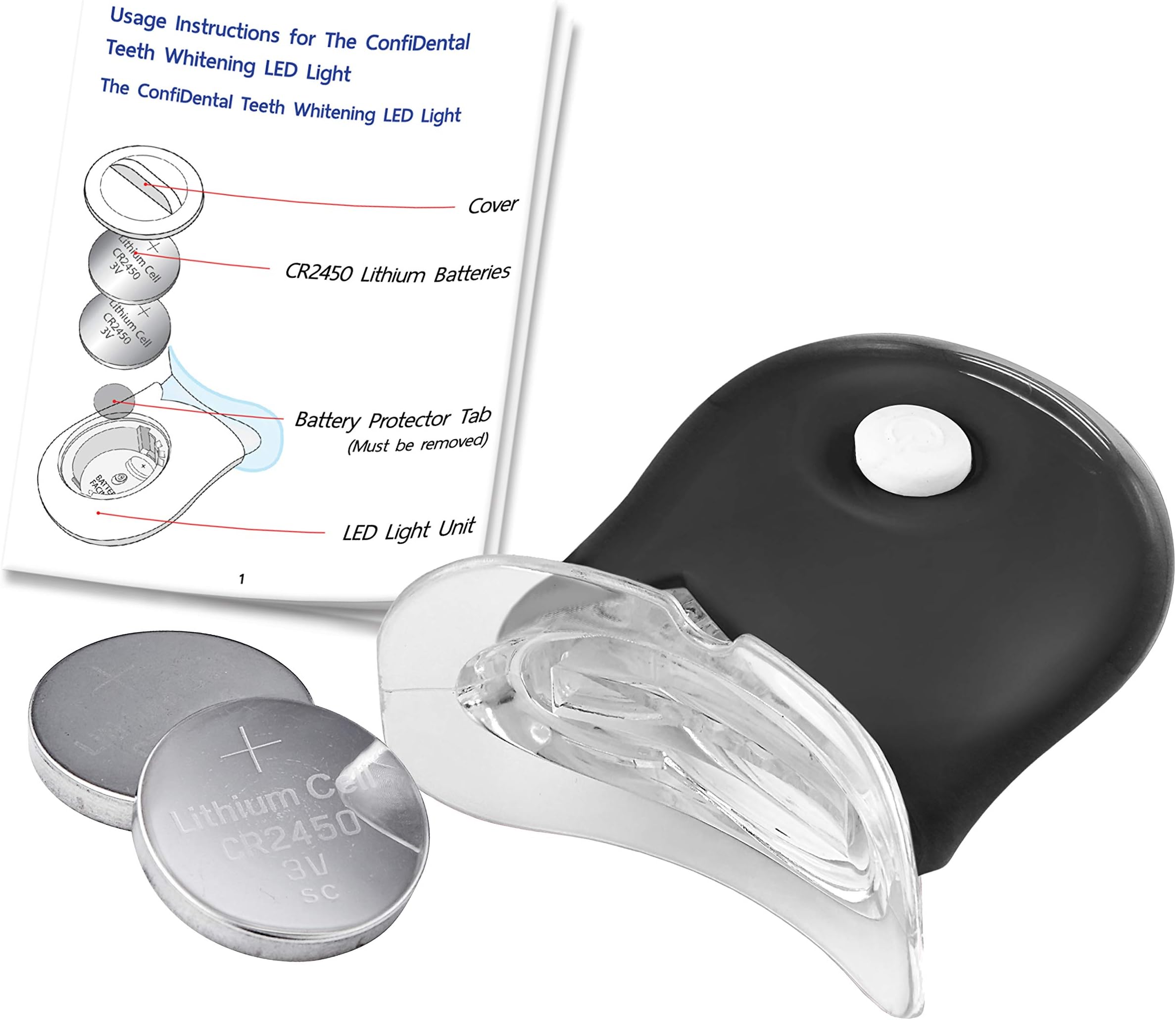 The ConfiDental Teeth Whitening Accelerator LED Light - 6x High-Intensity Blue LED Light. The Only Teeth Whitening Solution You'll Ever Need!