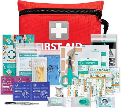 General Medi Mini First Aid Kit 92 Pieces Portable Travel Red
