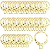 Leverback Earring Hooks, 80 Pcs Gold Round Lever Back Earrings Exquisite Earring Supplies for Women DIY Jewelry Making Findings