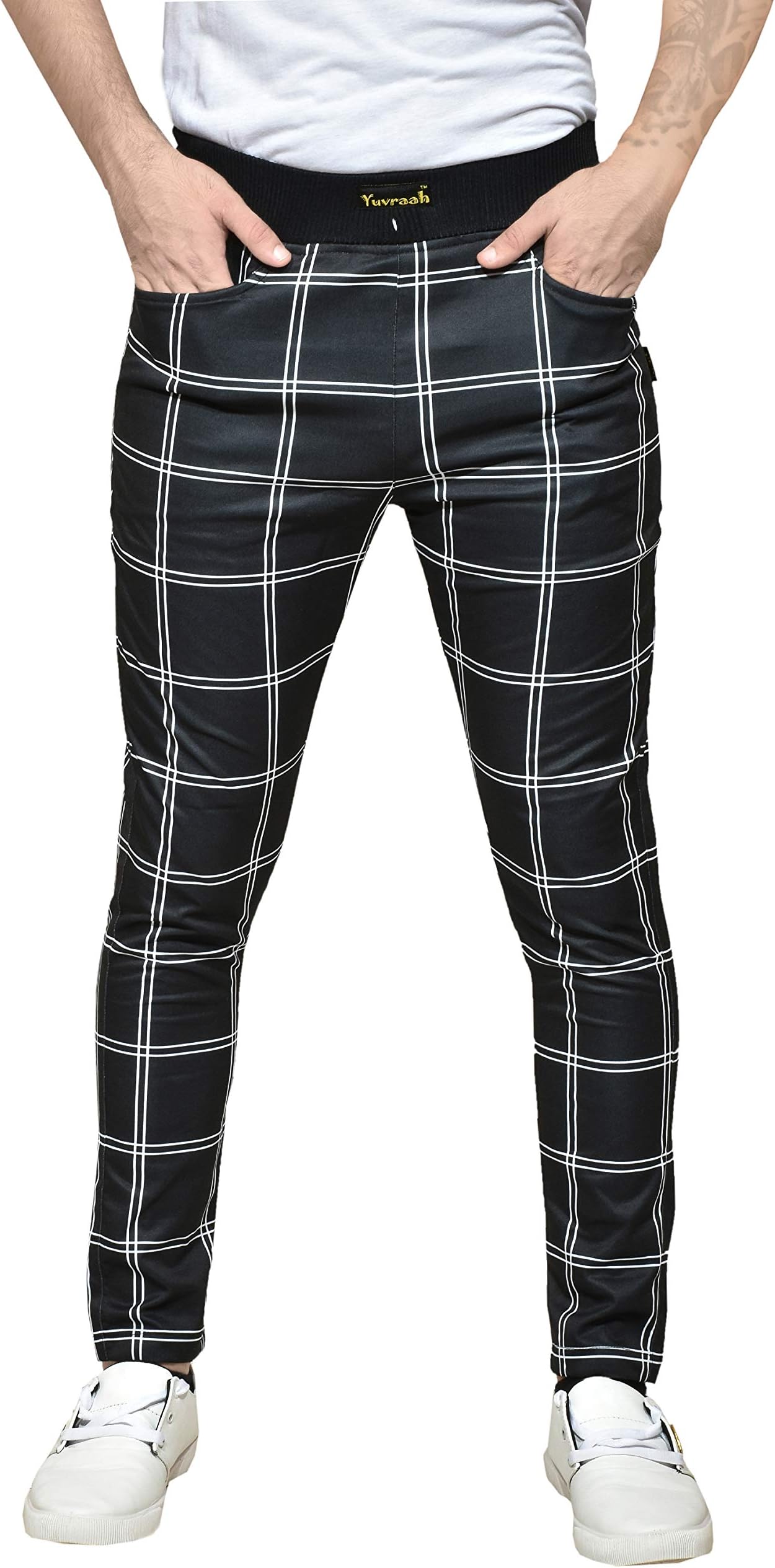 New Men Double Line Checks JGR