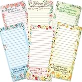 Fancy Land Religious Magnetic Notepads Floral to Do List for Fridge Christian Memo Pads 6 Pack