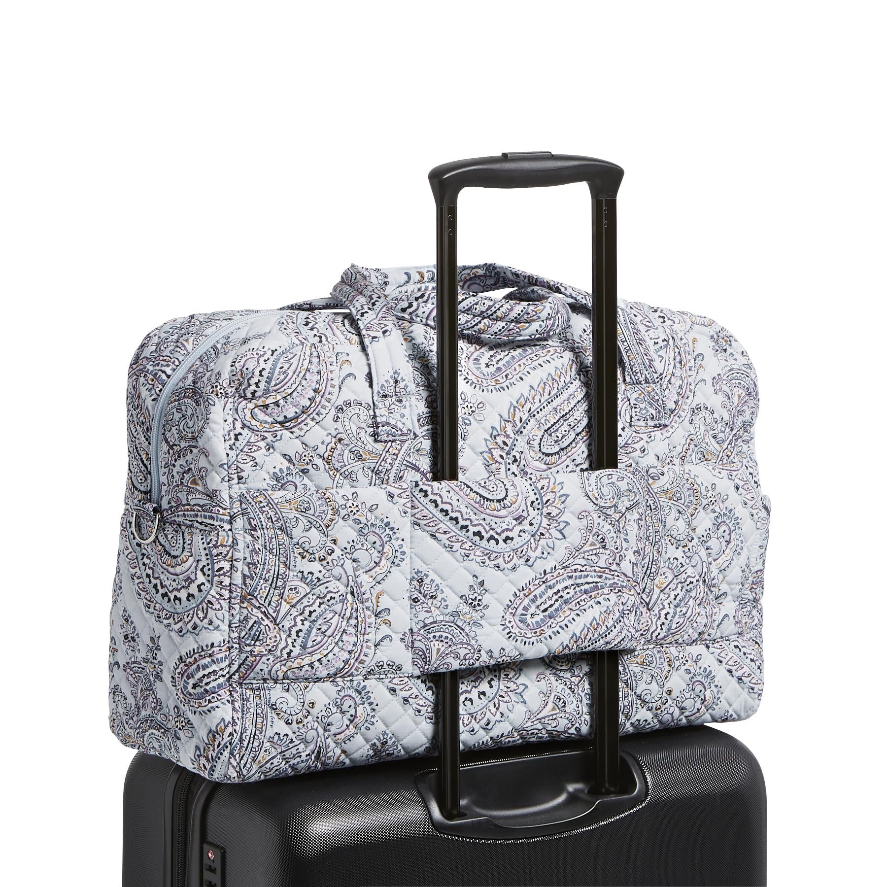 Vera Bradley Women's Cotton Weekender Travel Bag, Soft Sky Paisley, One Size