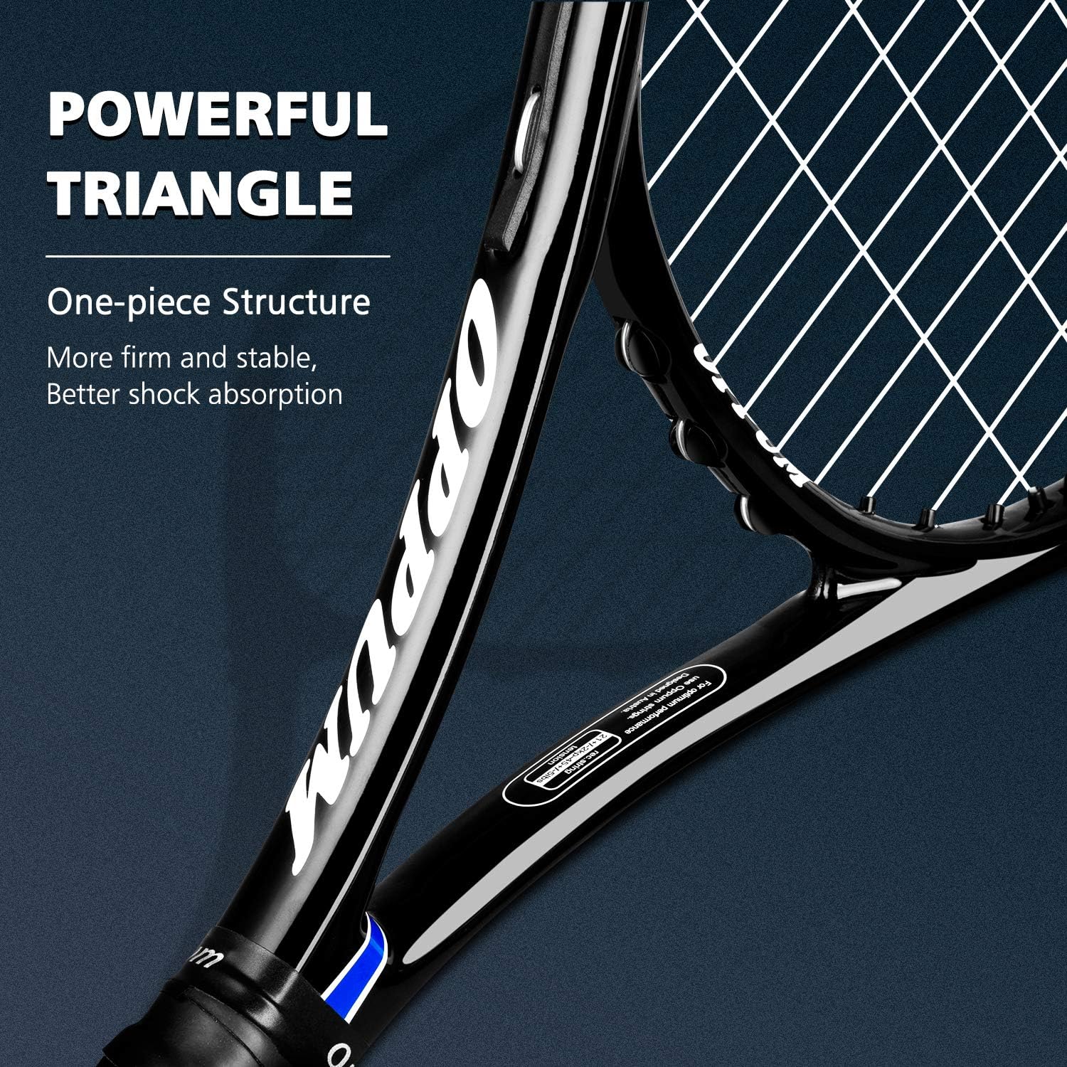 oppum Adult Carbon Fiber Tennis Racket, Super Light Weight Tennis Racquets Shock-Proof and Throw-Proof, Include Tennis Bag Tennis Overgrip (Aluminum-Carbon Racquet(Balck Blue), 4 3/8) : Sports & Outdoors