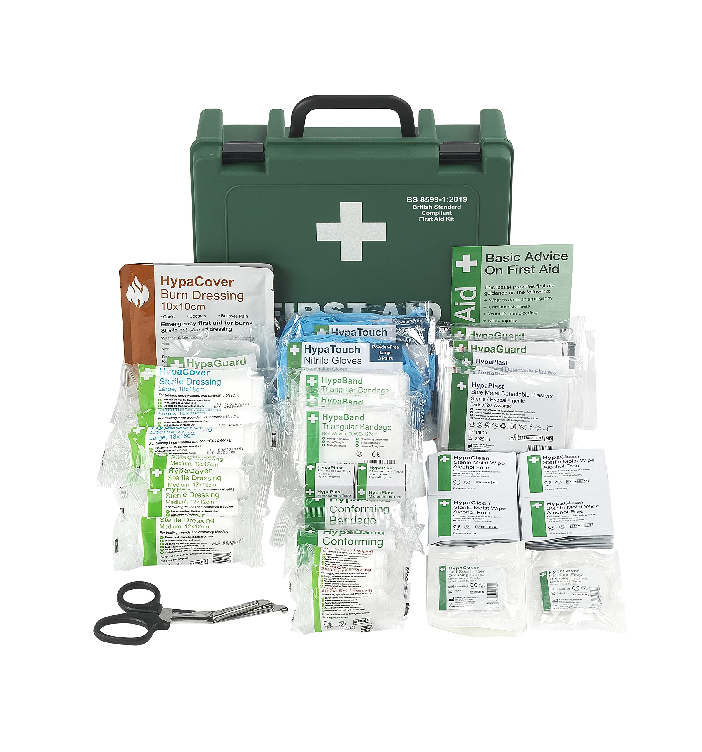 Safety First Aid Group K3170MD Economy Catering Kitchen First Aid Kit, Medium Fully-Stocked 11-20 Persons British Standard