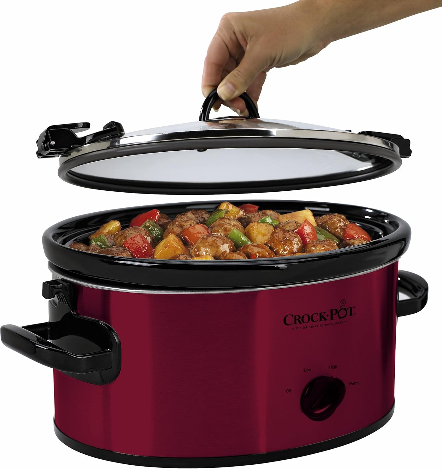 Crock-Pot 6-Quart Cook & Carry Oval Manual Portable Slow Cooker, Red - SCCPVL600-R: Crockpot: Kitchen & Dining