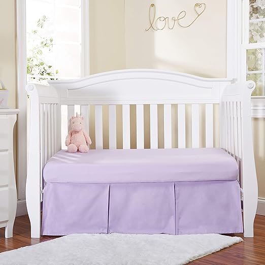 purple ruffle crib skirt