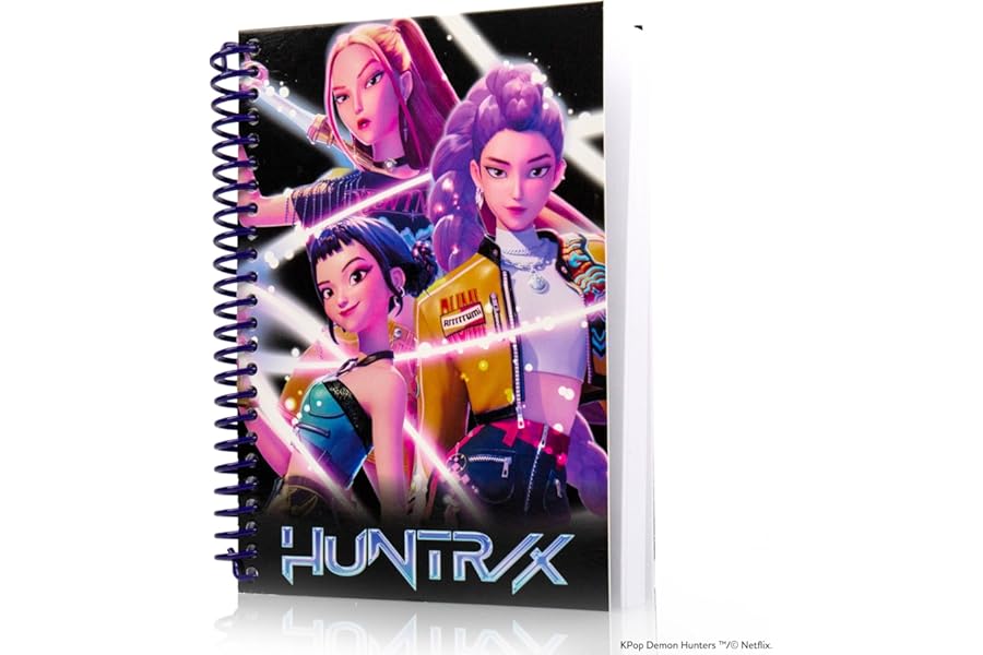 KPop Demon Hunters™ Journal – Huntr/x Edition, 100 Lined Pages, Notebook Measures 5.8 x 8.3, Official K Pop Demon Hunters Merch for K-Pop Fans, Students, Teens