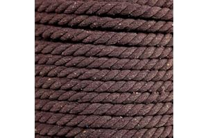 WEST COAST PARACORD Natural Twisted Cotton Rope - Soft But Strong - Assorted Colors - 1/2 Inch Diameter (Brown, 25 Feet)