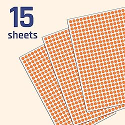 6000 Pack - 1/4" Small Dot Stickers Round Circle