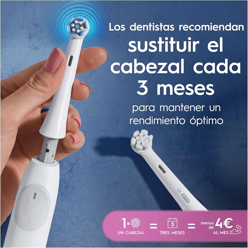 iO Gentle Care Cabezales de Recambio Originales, Blanco, Pack de 8