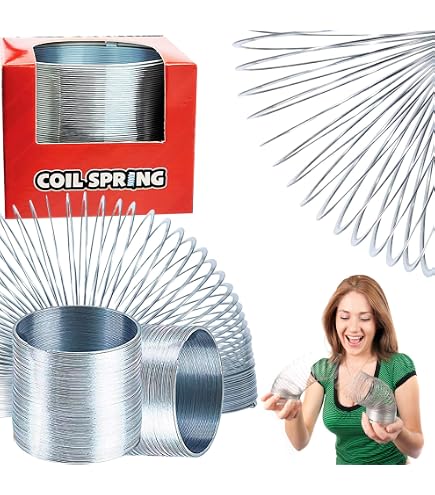 Springy Thing – Klassische Metallspirale, Silber, 6,7 Cm, Für Kinder Ab 3 Jahren, Endloser Spaß