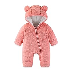 AiWMGL Newborn Baby Bear Outfit With Fold-Over